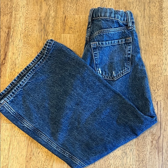 GAP Kids Dark Blue Distressed Baggy Jeans - Picture 2 of 5